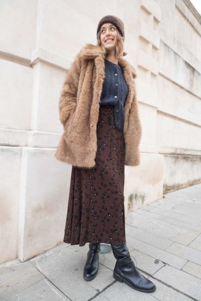 Gonna maculata con bottoncini 2