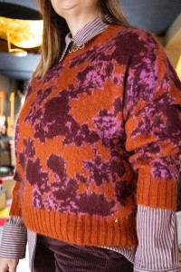 Pullover mohair ruggine