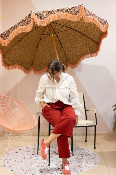 Pantalone terracotta in punto Milano a palazzo – comodo, elegante e versatile